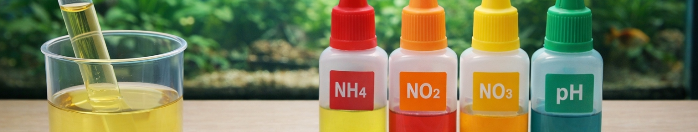 Kuva akvaarion vesitesteistä