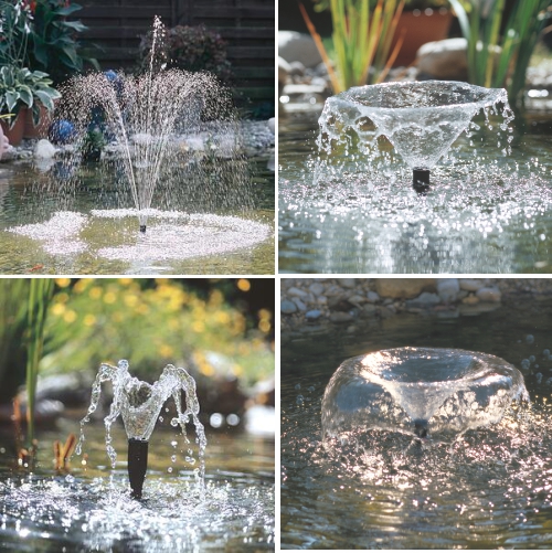 erilaisia suihkulähteitä