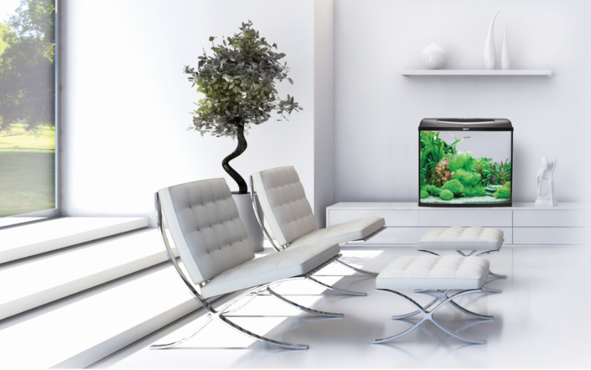 pearl aquael akvaario olohuoneessa