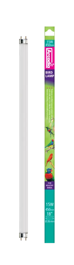 Arcadia Bird Lamp 2.4% T8 Uvb Lamp 45 Cm 15 W - T8 Loisteputket terraarioon - AR2100020 - 1