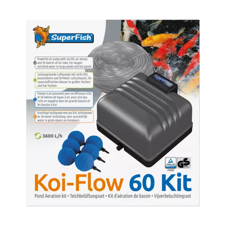 Koi-Flow 60 kit ilmapumppu ulkokäyttöön - Ilmapumput akvaarioon - A07010440 - 1