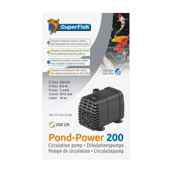 Pond power 200 pieni nostopumppu - Pienet nostopumput koristeisiin - A07060450 - 1