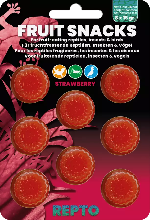 Repto Fruit Snacks Strawberry - Terraarioeläinten geeliruoat - AR5100510 - 1