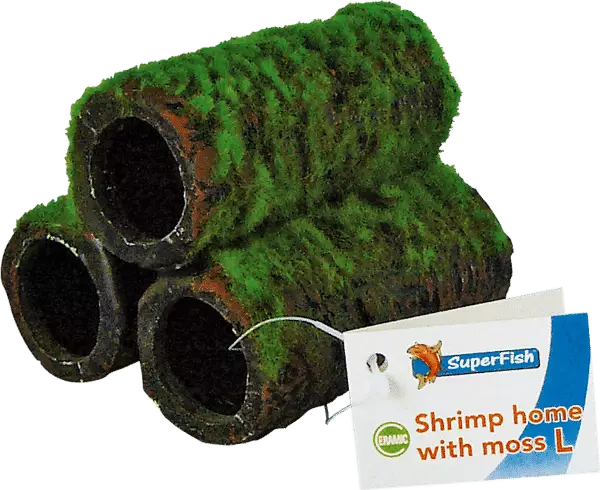 SF Keraamiset Putket Sammalella L - Nanojen ja rapujen koristeet akvaarioon - A4040490 - 1