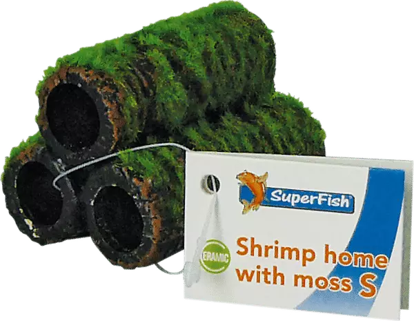 SF Keraamiset Putket Sammalella S - Nanojen ja rapujen koristeet akvaarioon - A4040480 - 1