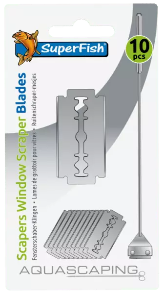 Sf Levänpoistoterän varaterät 10 Kpl - Akvaarion terälliset leväraapat - A4060160 - 1