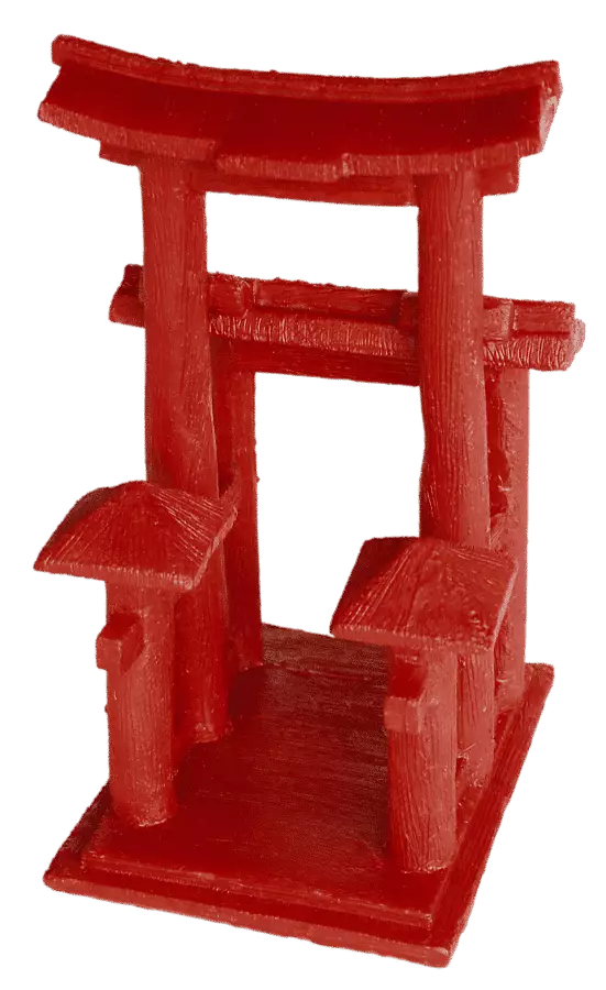 Sf Temppeli punainen 8x10,3x15 Cm - Akvaarion muoviset ja keraamiset koriste - A4041040 - 1