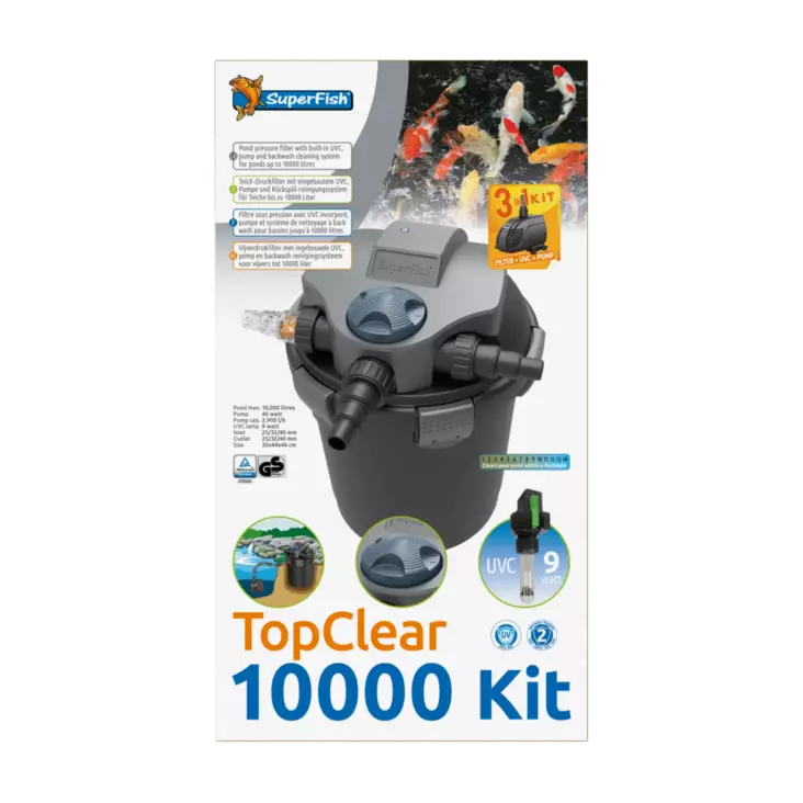 Topclear 10 000 UVC KIT - Painesuodattimet - A06020150 - 1