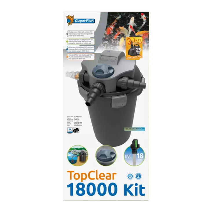 Topclear 18 000 UVC KIT - Painesuodattimet - A06020160 - 1