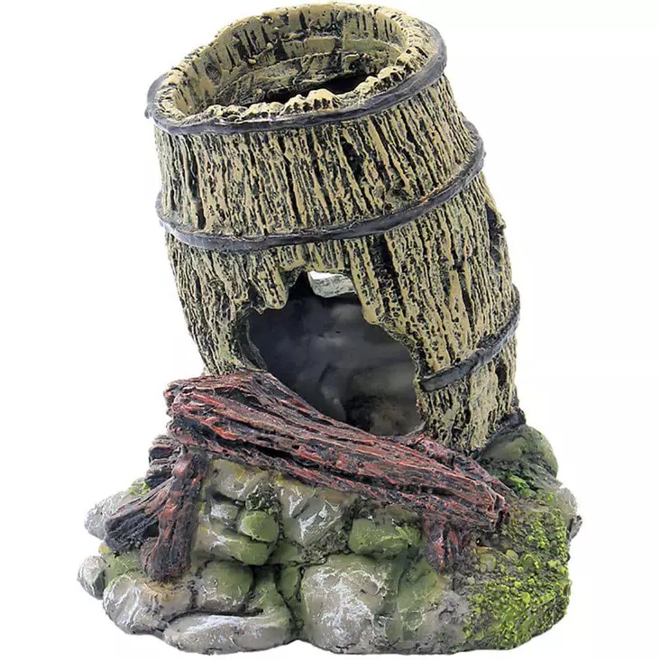 Tynnyri 12,3X12X12,8Cm - Akvaarion muoviset ja keraamiset koriste - 137.3250 - 1