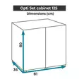 Optiset 125 Valkoinen Kaapisto - 81-120 cm akvaariojalustat - AE123421 - 6