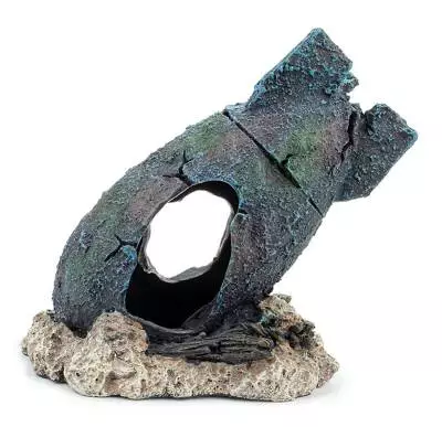 Romuttunut ohjus koriste 14 x 9,5 x 13 cm - Akvaarion muoviset ja keraamiset koriste - HAPR051 - 1