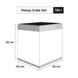 Glossy Cube Set D&N Harmaa 132L - 101-200 litraiset akvaariopaketit  - AE131992 - 2