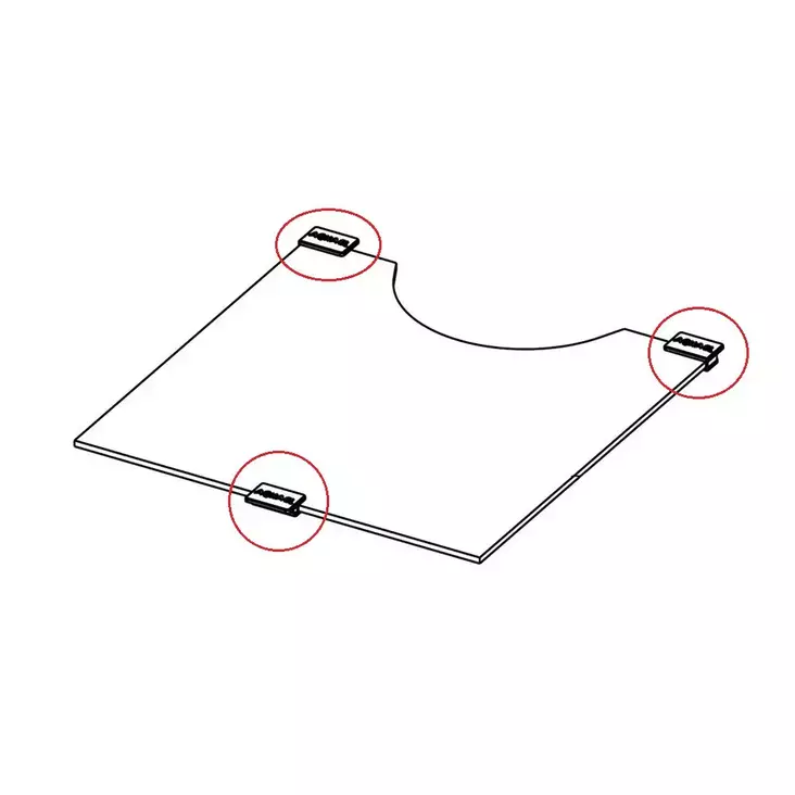 Lasinkannakkeet Shrimp set valkoinen - Akvaariokansien varaosat - AE132352 - 1