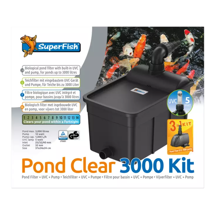 Pond Clear Kit 3000 UVC - Virtaus suodattimet - A06020232 - 1