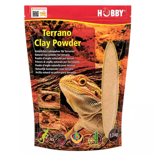 Terrano clay powder keltainen 1,3kg - Terraarion muut piilot - D33212 - 1