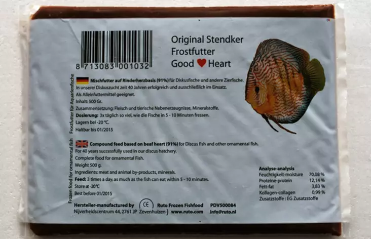 Kiekkokalojenruoka Stendker 500G Levy - Pakasteruoat kaloille - R6223 - 1