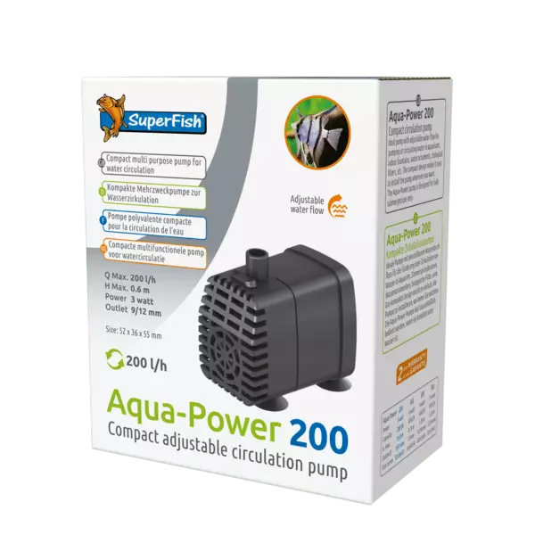 SF Aquapower Pieni Nostopumppu 200L/H - Akvaarion kiertovesi- ja nostopumput - A7030873 - 1