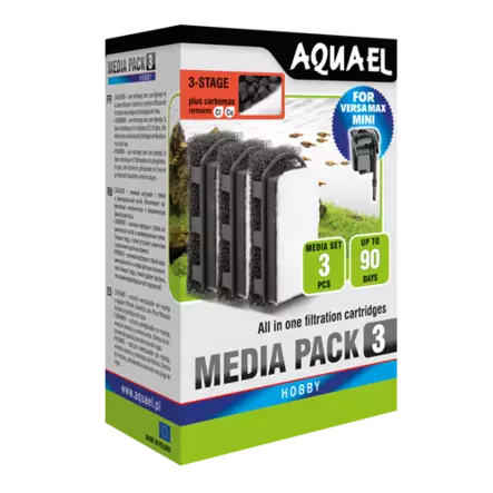 Fzn Mini aktiivihiilipatruunat 3kpl - Akvaarion ulkolaitasuodattimet - AE113274 - 2