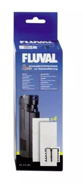 FLUVAL 3+ PATRUUNA 4 KPL - Akvaaron sisäsuodattimen patruunat  - HA184 - 1
