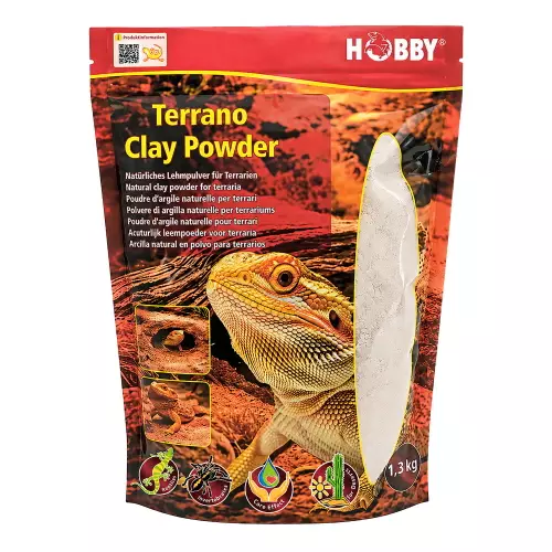 Terrano clay powder valkoinen 1,3kg - Terraarion muut piilot - D33214 - 1