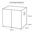 Ultrascape 90 Lumi Kaapisto - 81-120 cm akvaariojalustat  - AE123435 - 7
