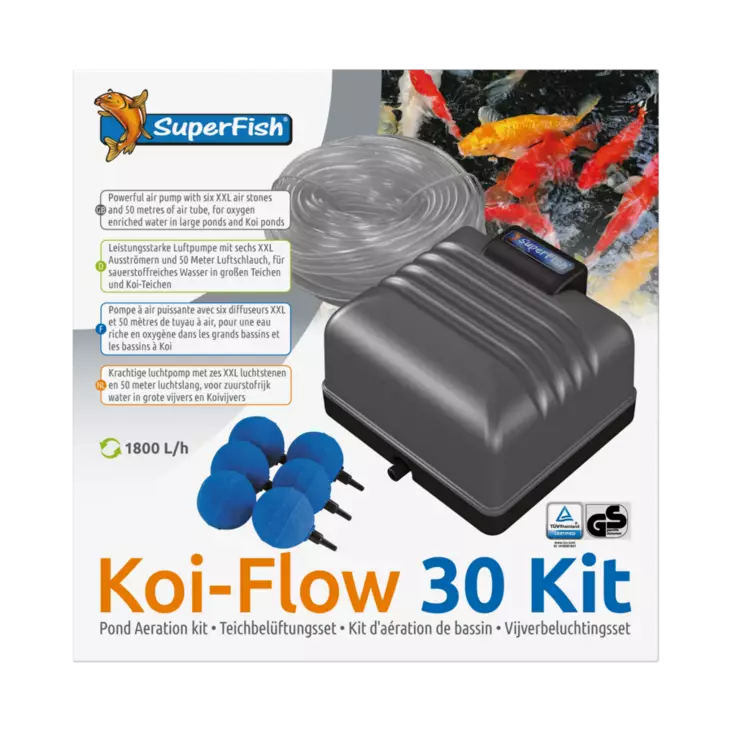 Koi-Flow 30 kit ilmapumppu ulkokäyttöön - Ilmapumput akvaarioon - A07010435 - 1