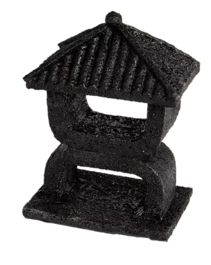 SF MINI TEMPPELI MUSTA - Rauniot ja patsaat akvaarioon - A4041045 - 1