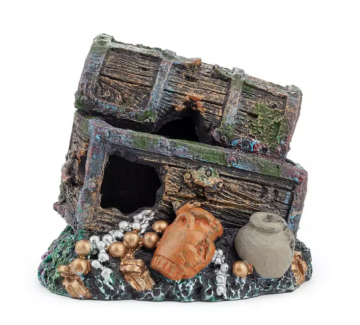 Aarrearkku 7,5x7x6,5cm - Hylyt ja laivat akvaarioon - HAPR026 - 1