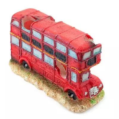 Kaksikerroksinen bussi koriste 8,5 X 4 X 4,5 cm - Akvaarion muoviset ja keraamiset koriste - HAPR036 - 1