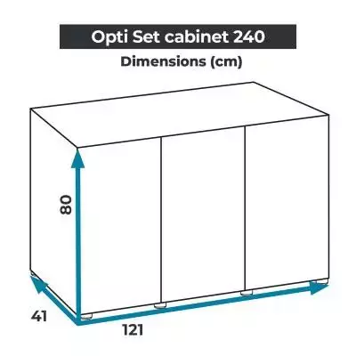 Optiset 240 Valkoinen Kaapisto - 121 cm ja sitä suuremmat - AE123427 - 2