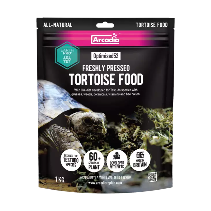 Arcadia Earthpro Optimised 52 Tortoise Food 1Kg - Terraarioeläinten kuivaruoat  - AR9100067 - 1