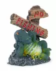 No fishing krokotiili koriste 5,5 x 4 x 6,5 cm - Kyltit ja muut koristeet akvaarioon - HAPR058 - 1