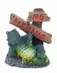 No fishing krokotiili koriste 5,5 x 4 x 6,5 cm - Kyltit ja muut koristeet akvaarioon - HAPR058 - 2