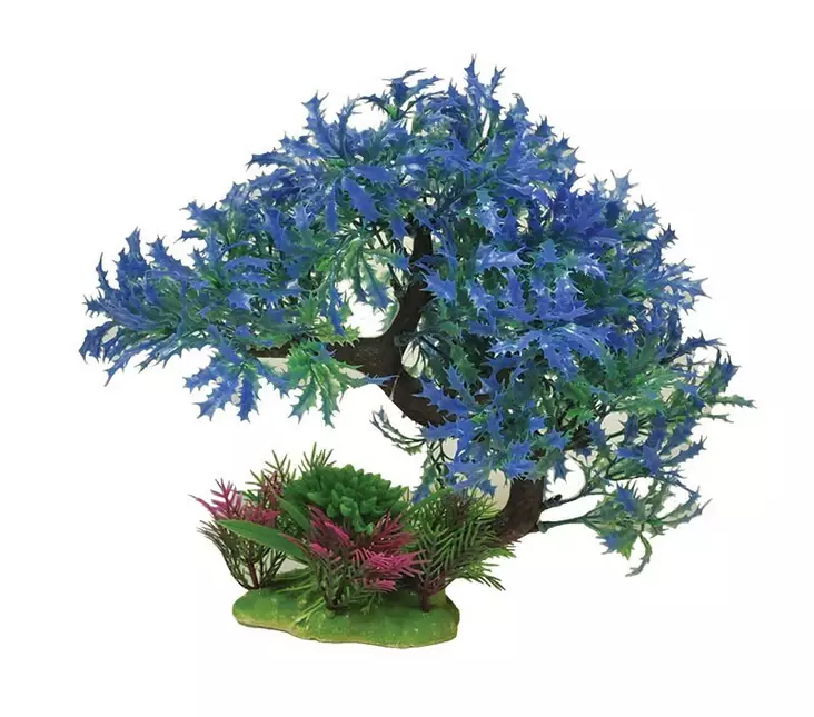 Kasvipuu muovia vihreä - Muovikasvit akvaarioon - HAPU908 - 1