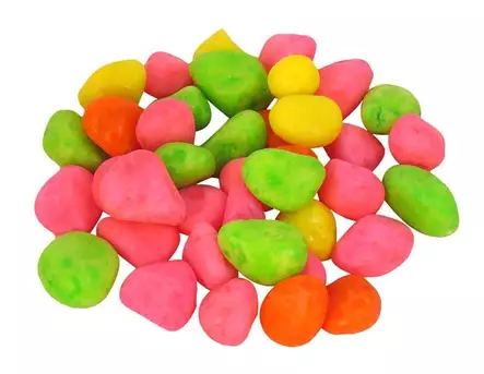 Koristehiekka vaalea Neon Mix 0,5kg 15mm - Pienet pussit & koristehiekat akvaarioon - HAPE069 - 1
