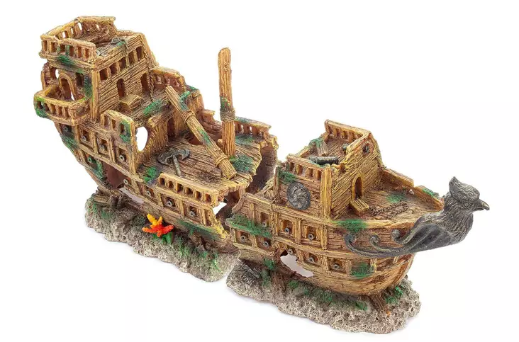 Kaksiosainen laivanhylky 55,5cm - Hylyt ja laivat akvaarioon - HAPR099 - 1