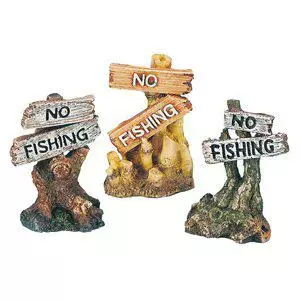 Classic No Fishing -kyltti - Kivijäljitelmät ja luolat akvaarioon - 137.2679 - 1