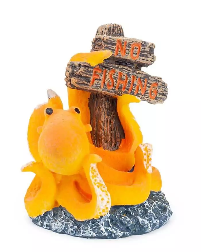 No fishing mustekala koriste 6cm - Kyltit ja muut koristeet akvaarioon - HAPR059 - 1